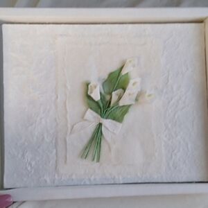 Wedding or  Quincenera Guest Book Handmade Mulberry Paper, Calla Lilies,…